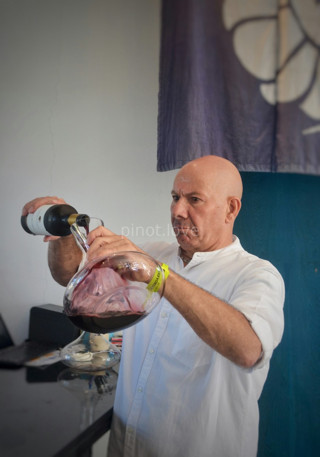 Sommelier working